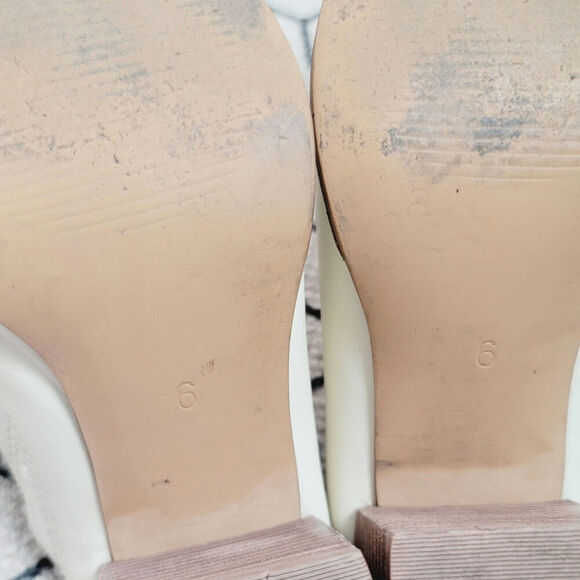 MADEWELL THE HARPER MULE IN VINTAGE CREAM LEATHER, SZ 6 - Picture 13 of 14